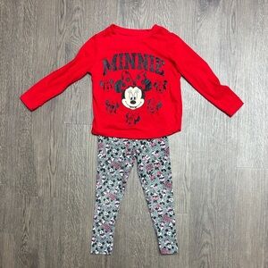 Disney Kid’s XS (4/5yo) Minnie Mouse Matching Set, Excellent Condition